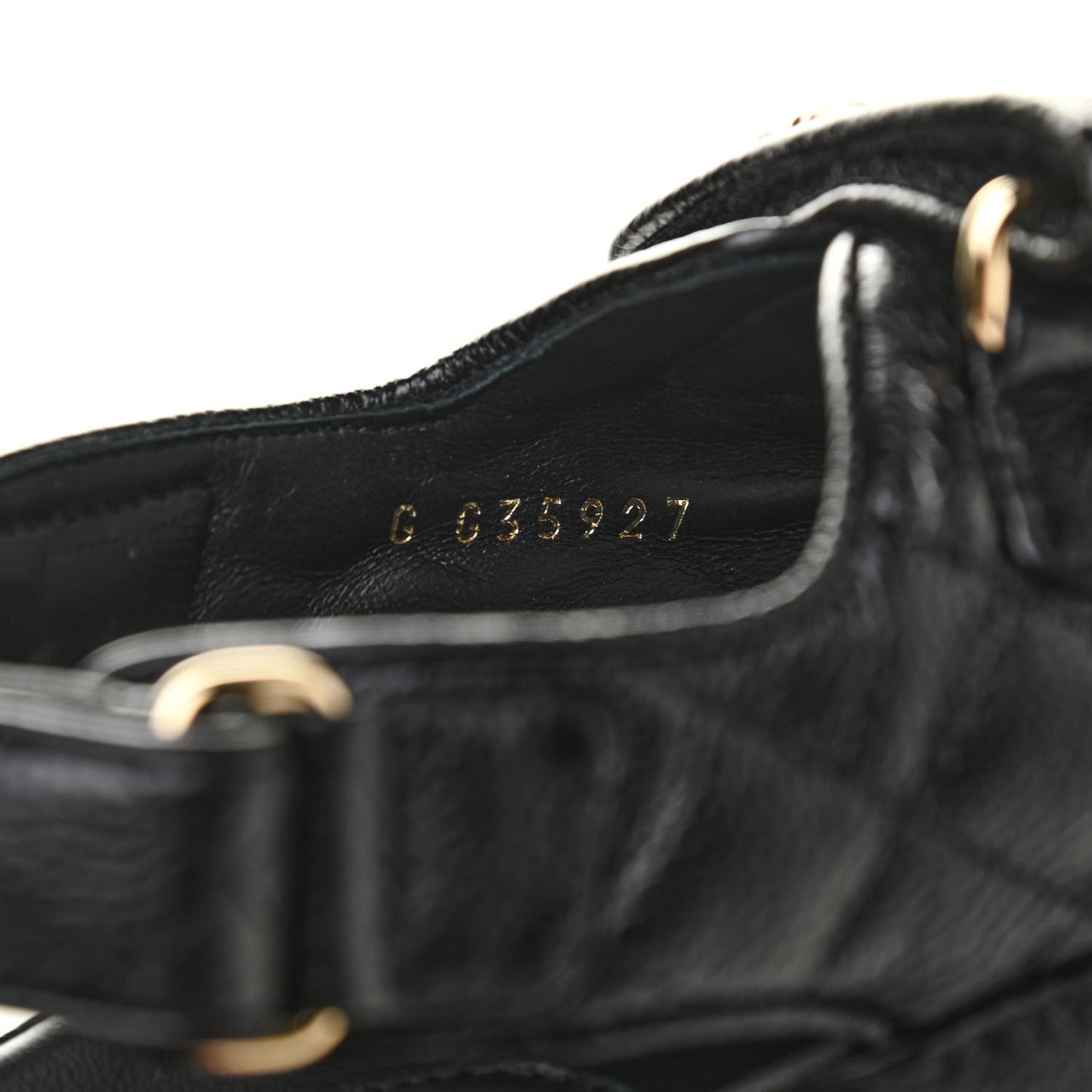 Grained Calfskin Velcro Dad Sandals 38 Black