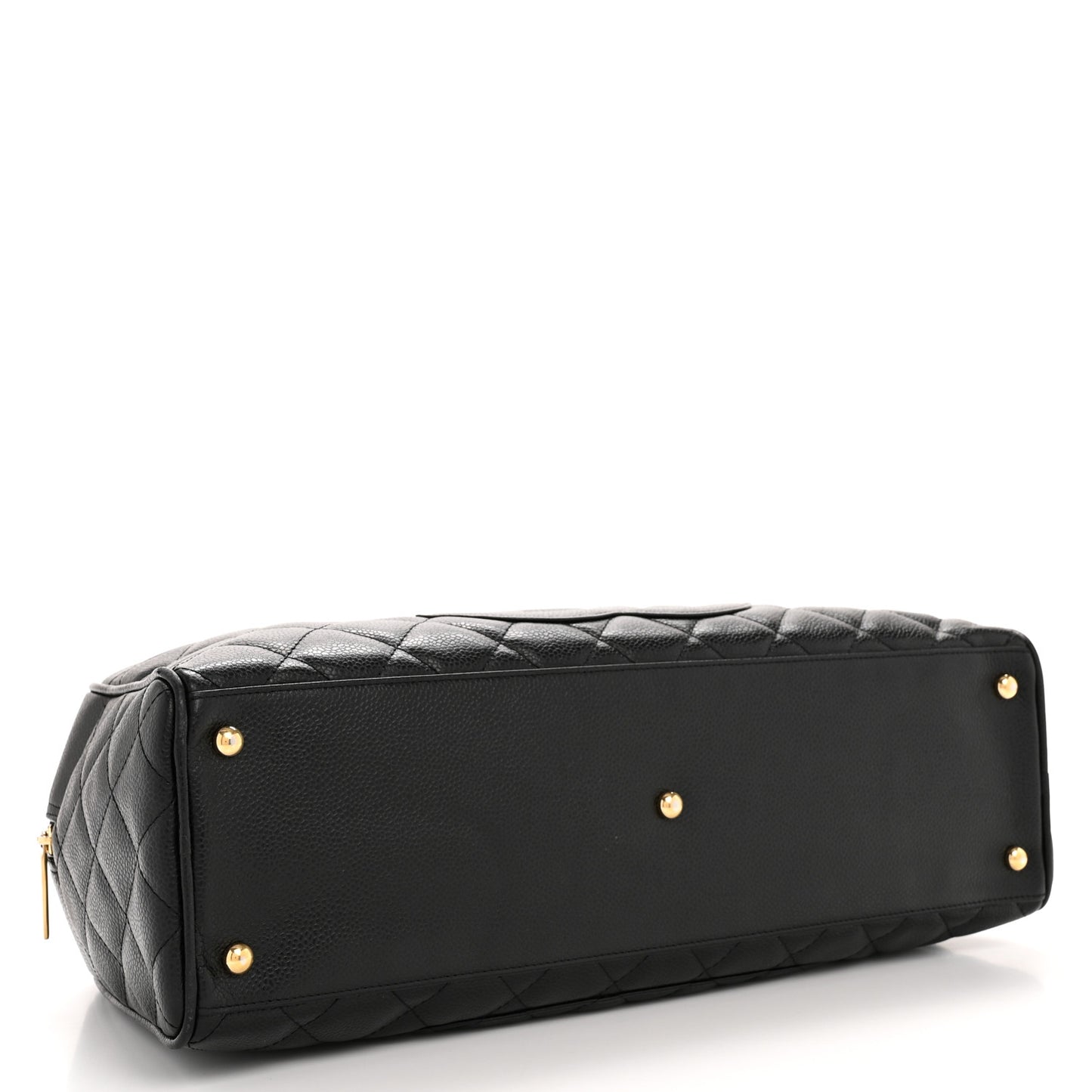 Caviar Quilted Large Bowler Black