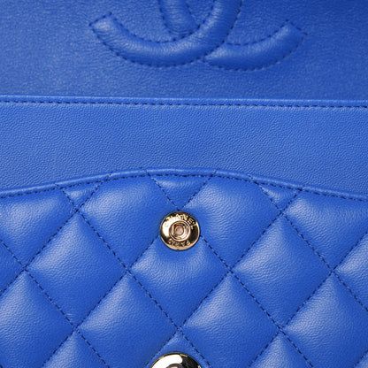Chanel Lambskin Quilted Medium Double Flap Blue 9 of 13