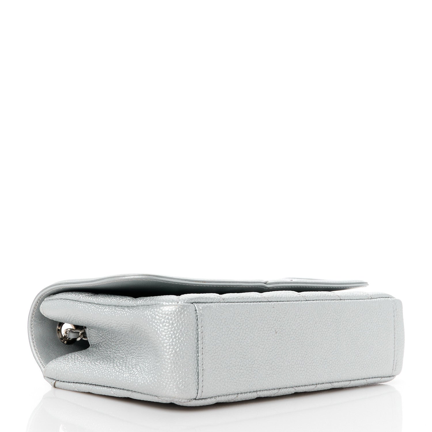 Chanel Metallic Caviar Quilted Small CC Filigree Flap Silver 4 of 11
