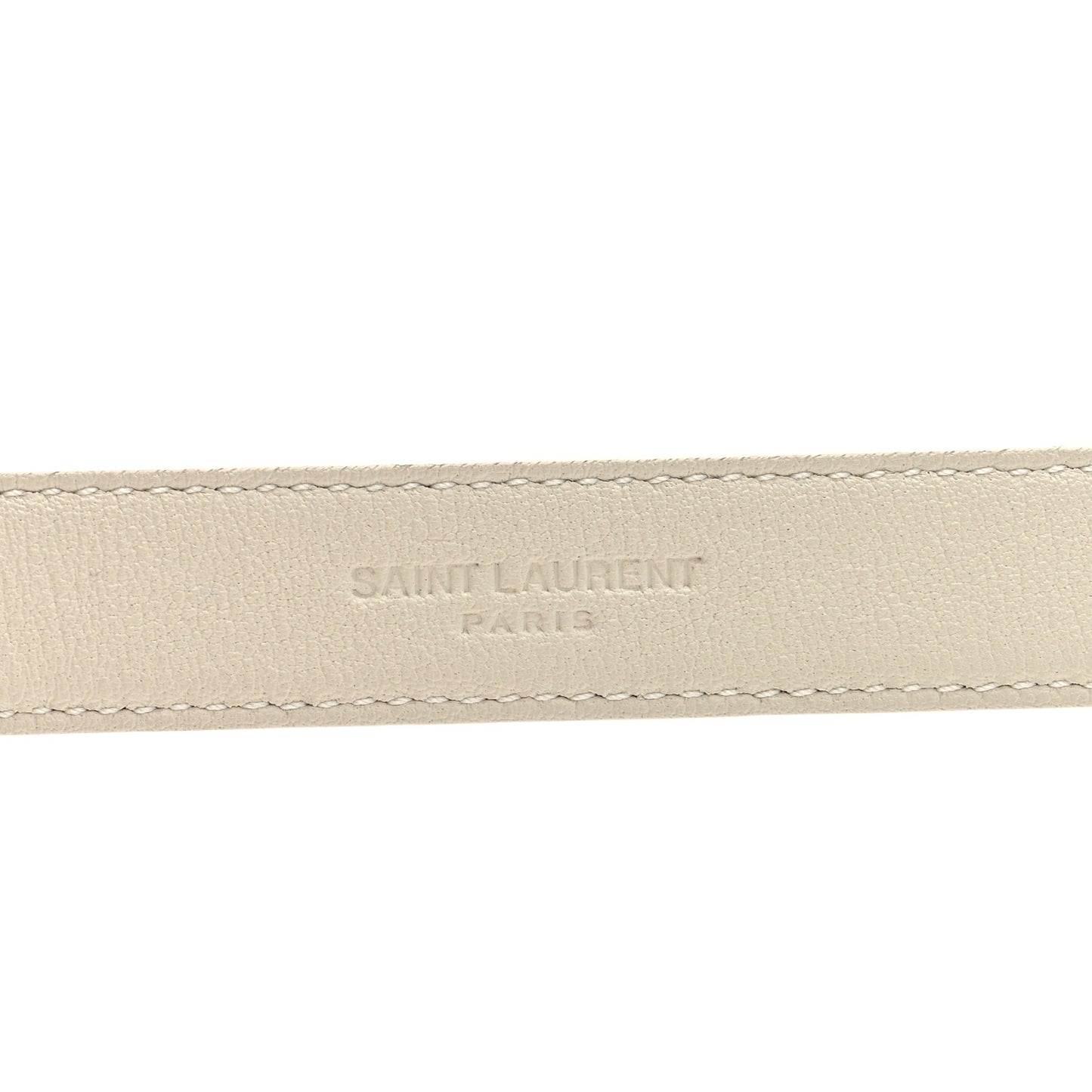 Calfskin Crocodile Embossed Maillon 20mm Cintura Belt 80 32 Crema Soft