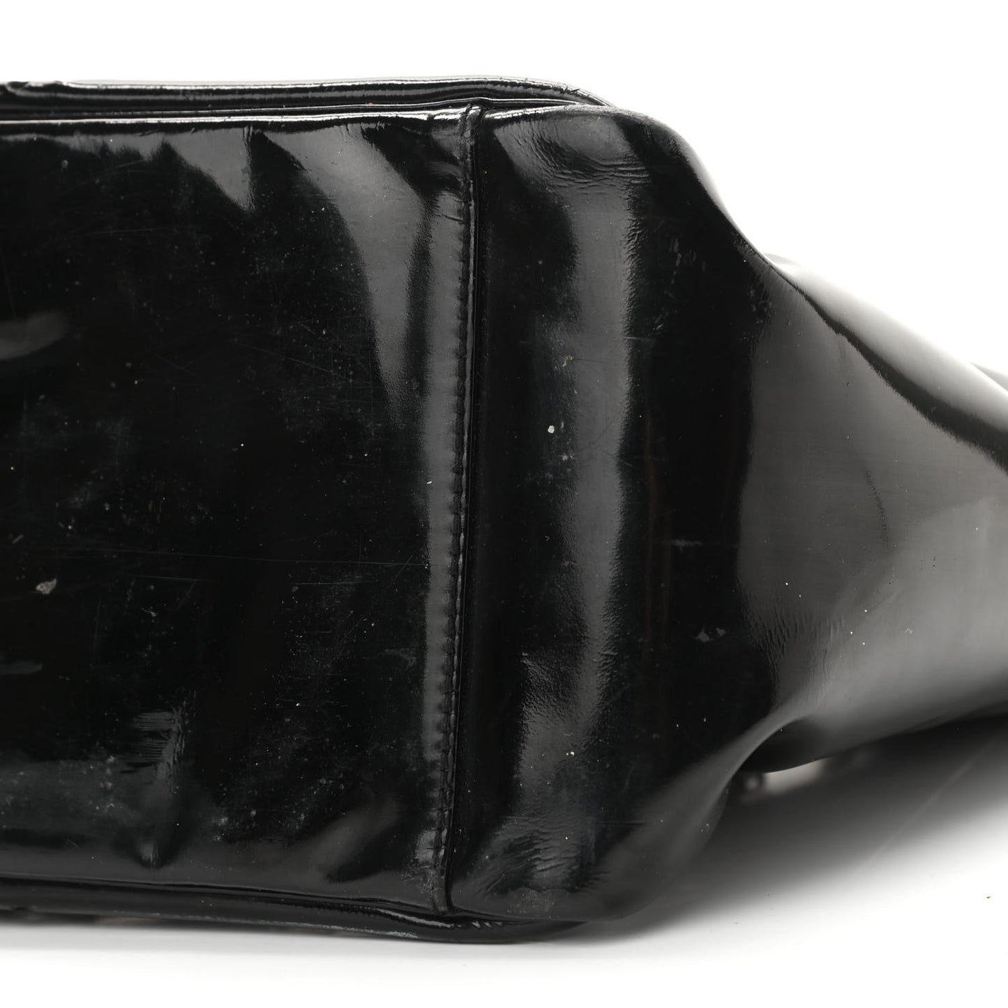 Patent Perforated CC Tote Black