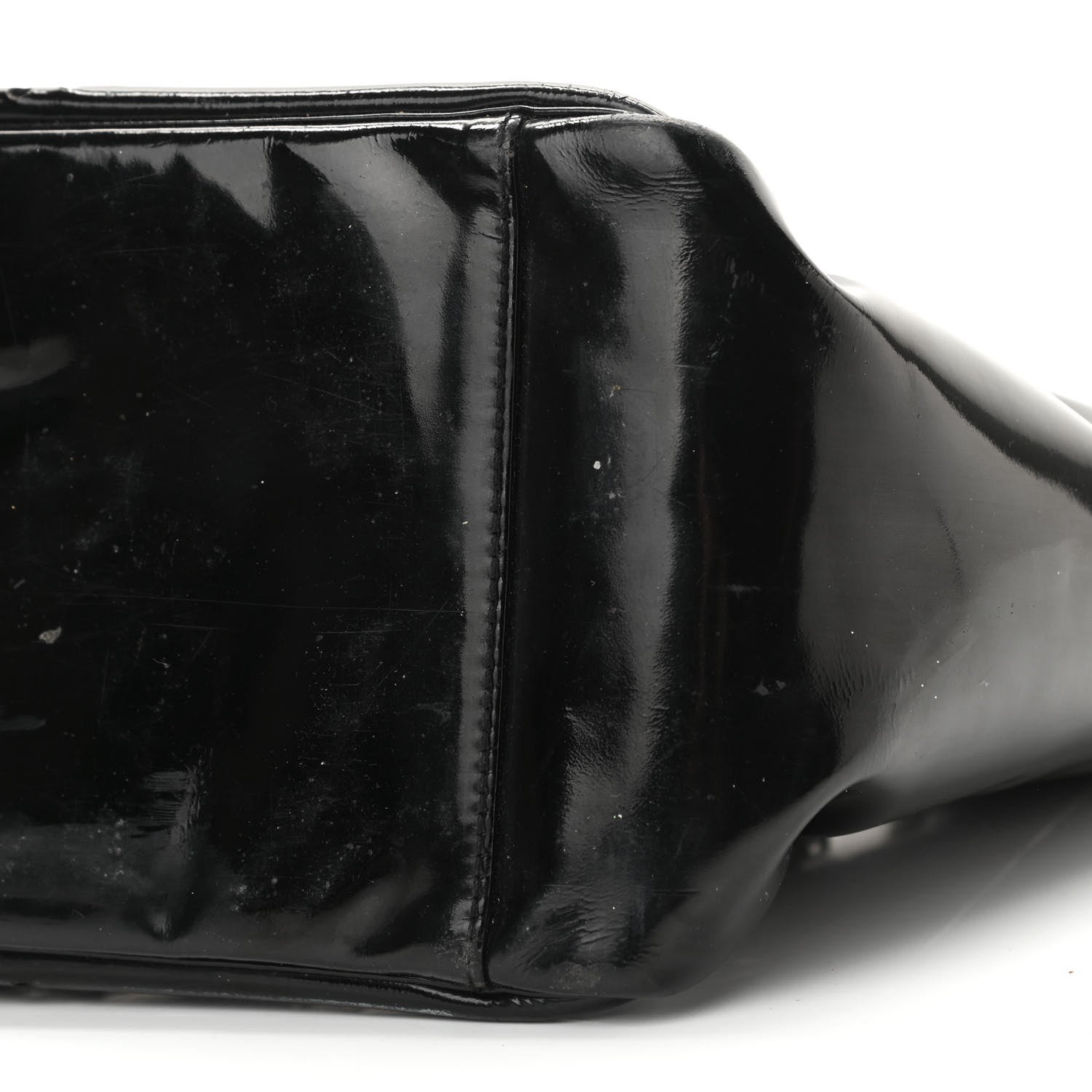 Chanel Patent Perforated CC Tote Black 9 of 11