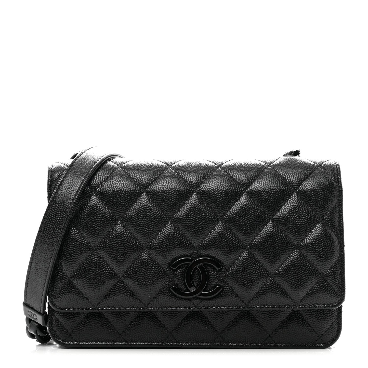 Chanel Caviar Quilted My Everything Wallet On Chain WOC Black 1 of 12