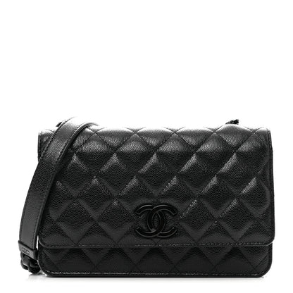 Chanel Caviar Quilted My Everything Wallet On Chain WOC Black 1 of 12