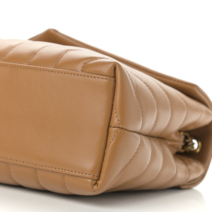 Saint Laurent Calfskin Y Quilted Monogram Small Loulou Chain Satchel Dark Natural 11 of 11