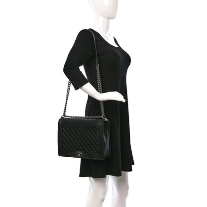 Chanel Calfskin Quilted Large Boy Flap Black 2 of 9
