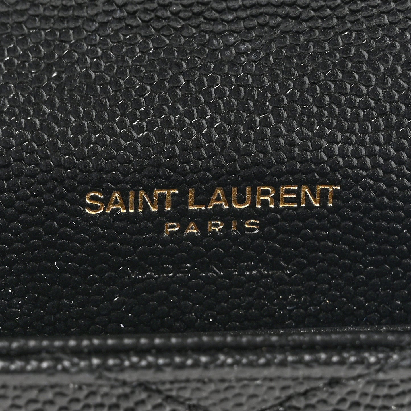 Grain De Poudre Matelasse Chevron Small Monogram Envelope Wallet Black