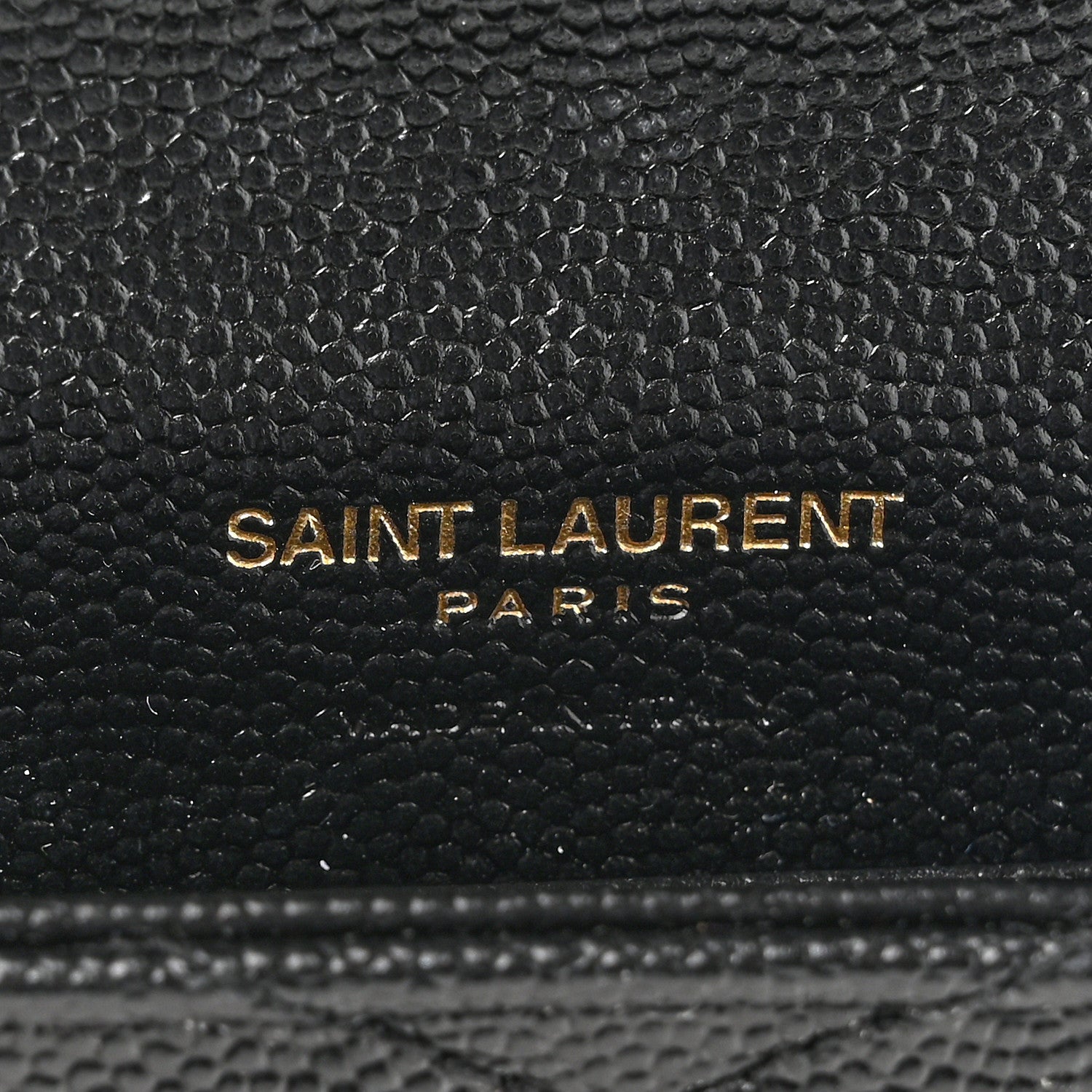 Saint Laurent Grain De Poudre Matelasse Chevron Small Monogram Envelope Wallet Black 6 of 11
