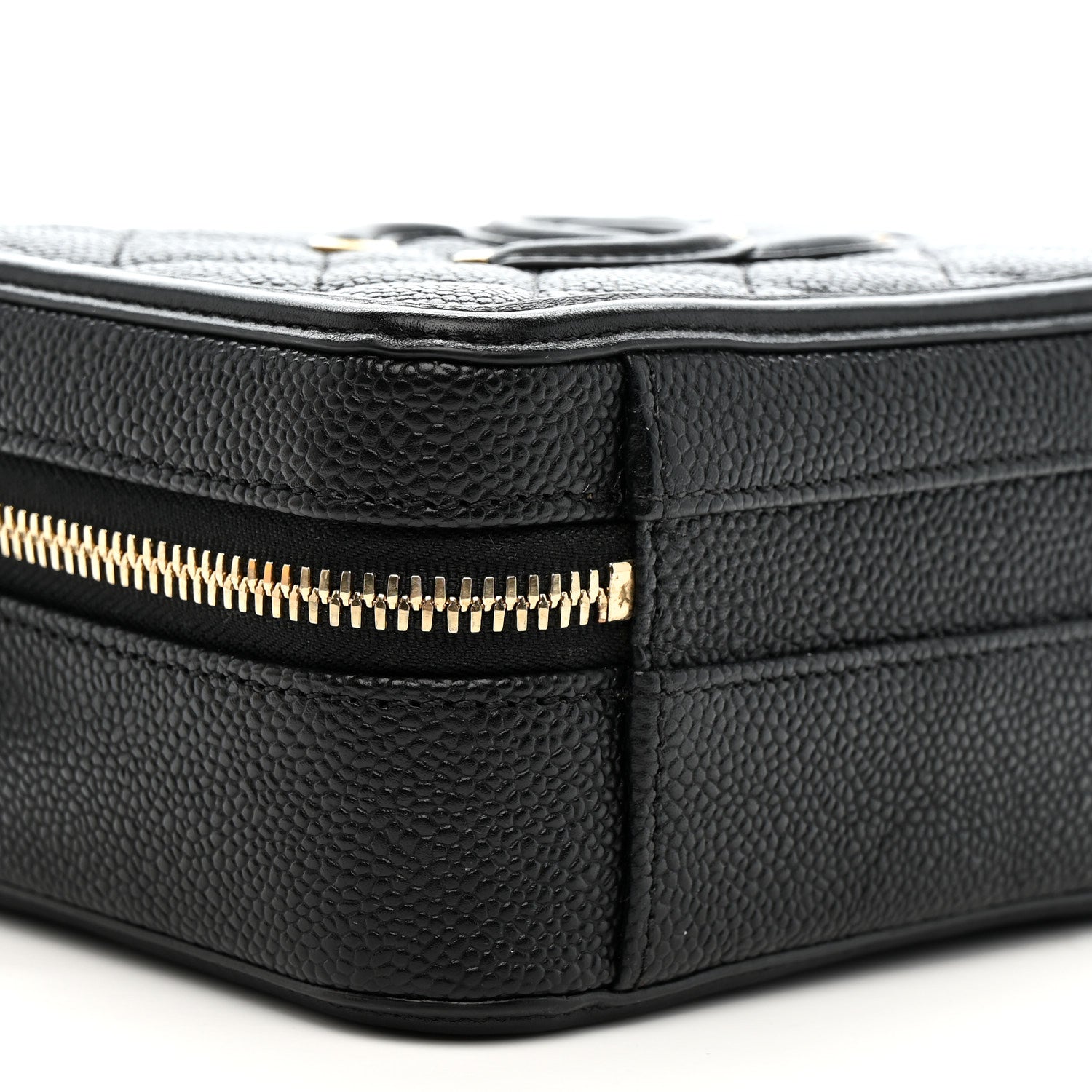 Chanel Caviar Quilted Small CC Filigree Vanity Case Black 9 of 11