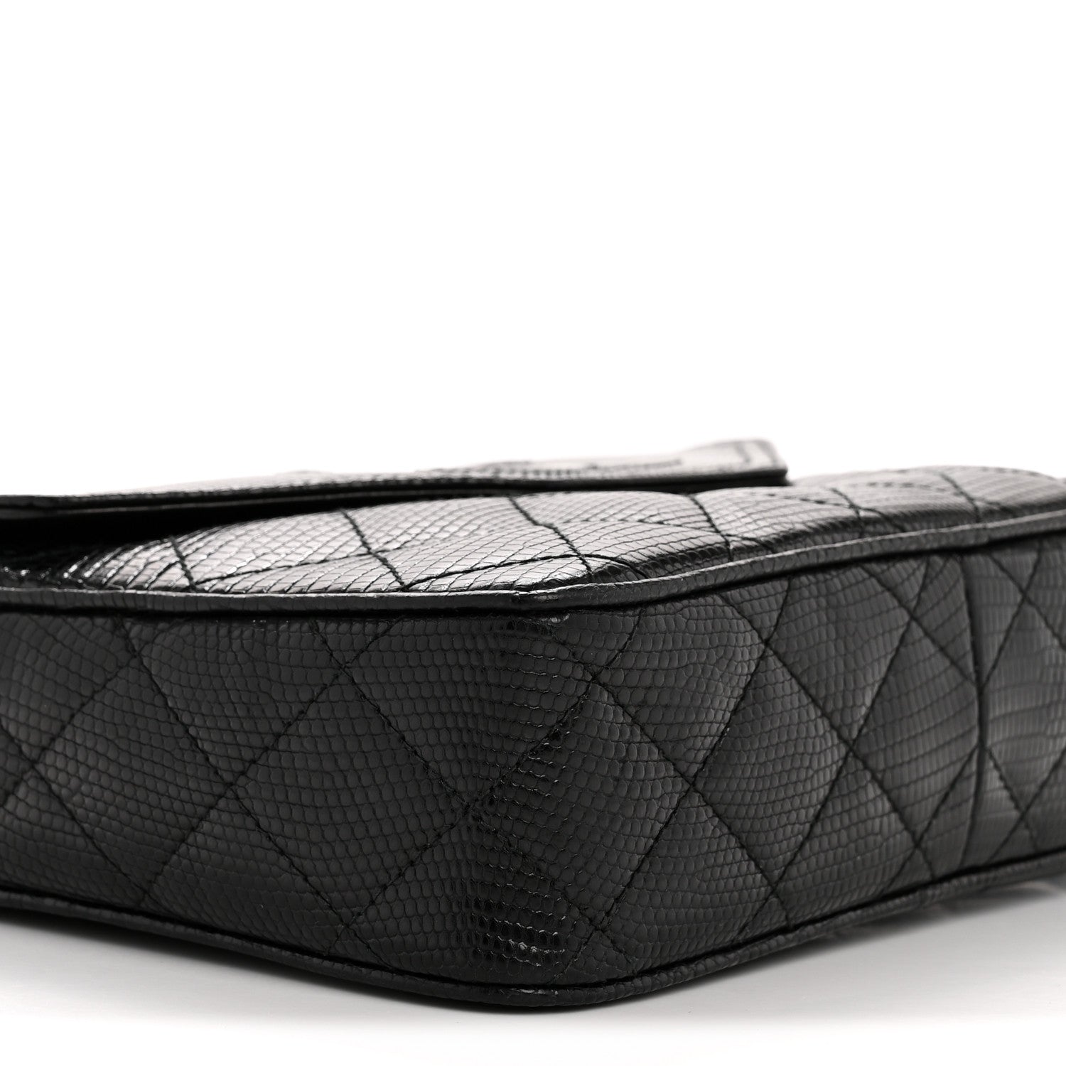 Chanel Lizard Quilted Small Tassel Camera Case Black 9 of 15