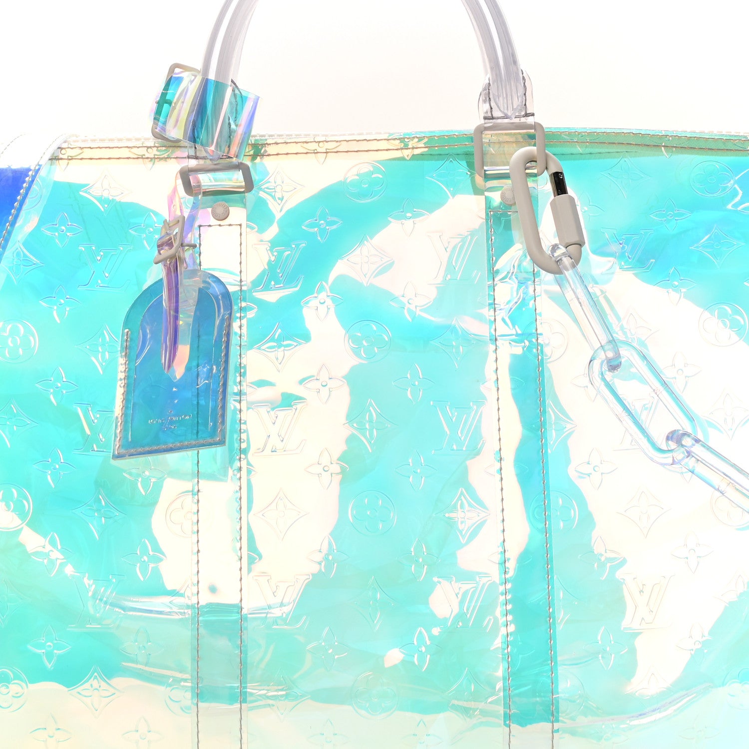 Louis Vuitton PVC Monogram Keepall Bandouliere 50 Iridescent Prism 7 of 9