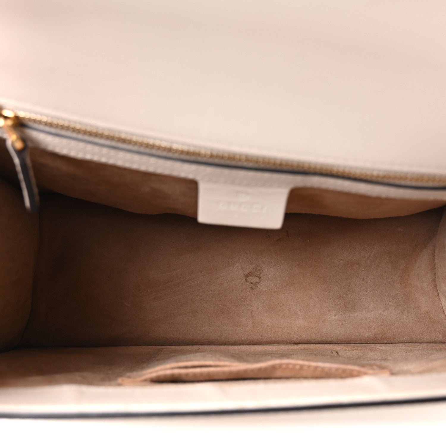 Gucci Calfskin Web Medium Sylvie Top Handle Bag White 5 of 10