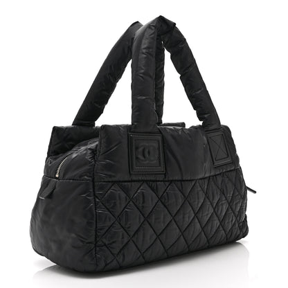 Chanel Nylon Coco Cocoon Zipped Tote Black 3 of 10