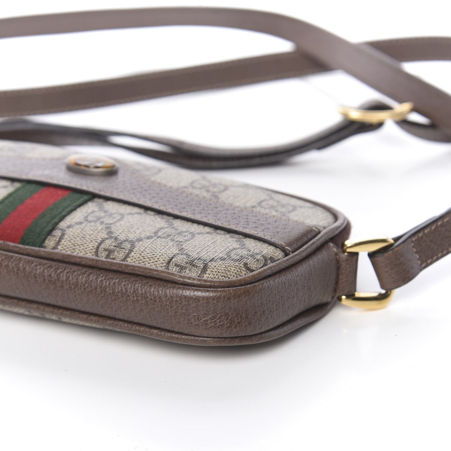 GG Supreme Monogram Web Mini Ophidia GG Bag Brown