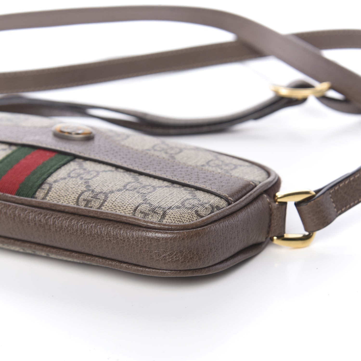 Gucci GG Supreme Monogram Web Mini Ophidia GG Bag Brown 11 of 13
