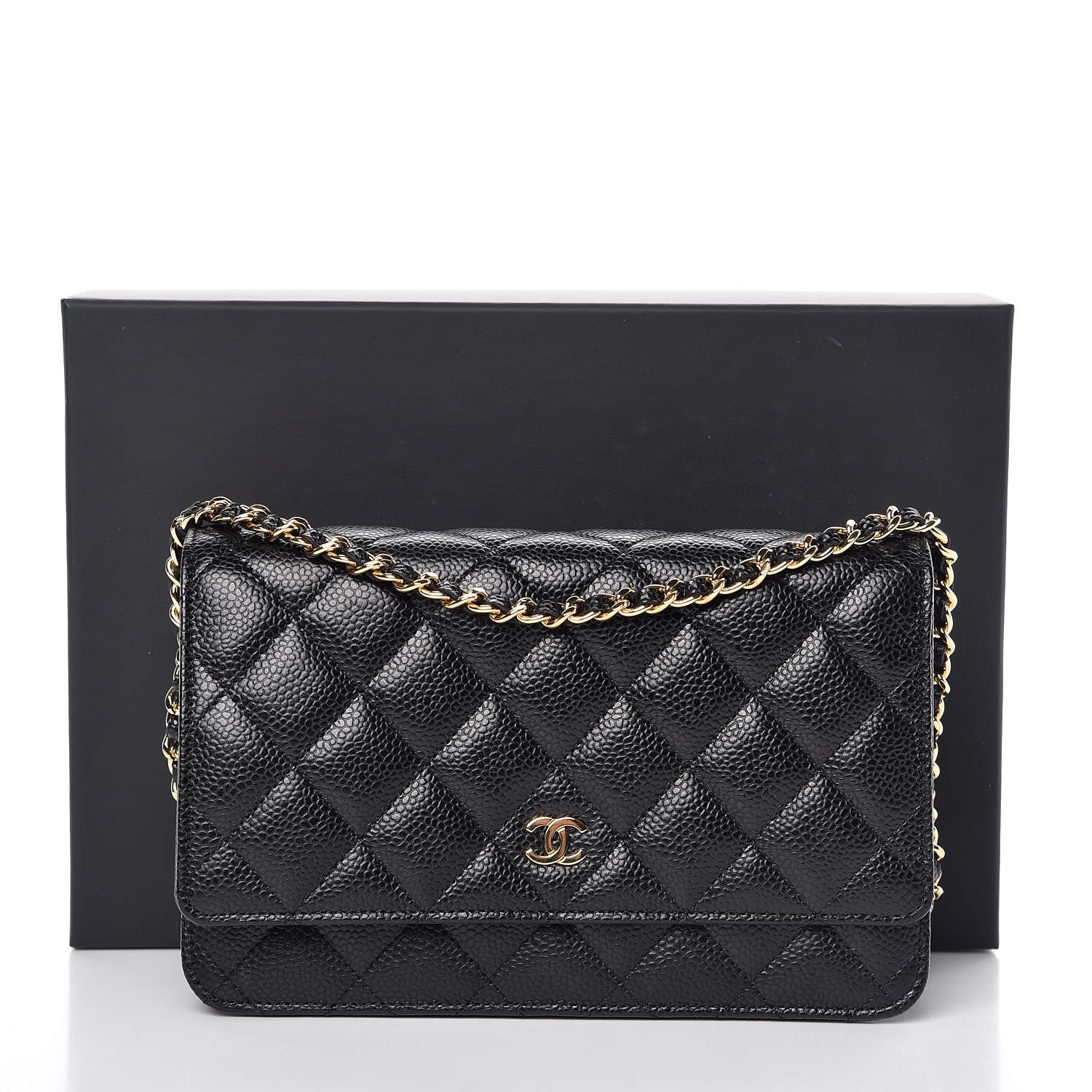 Chanel Caviar Quilted Wallet On Chain WOC Black 11 of 11