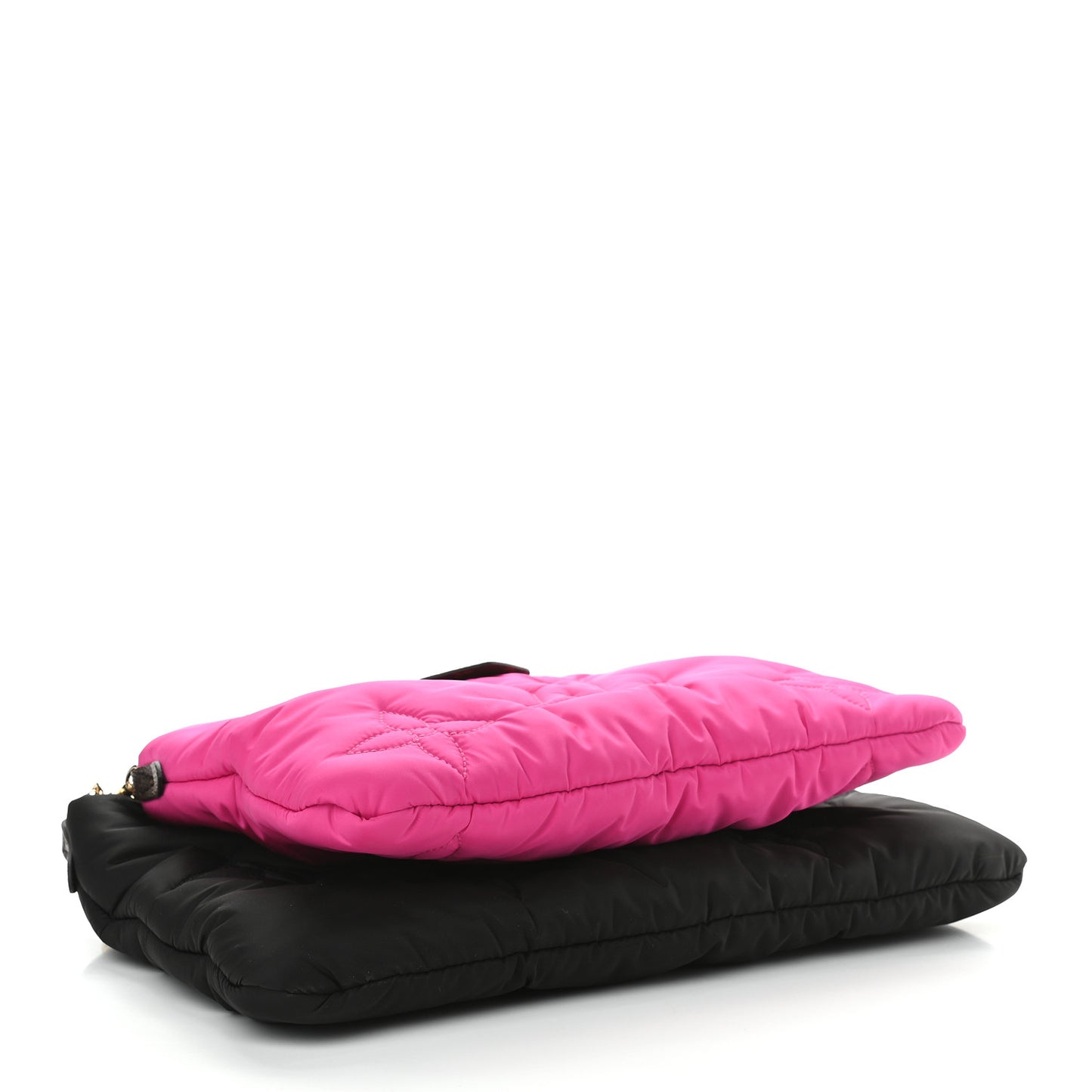 Econyl Monogram Pillow Maxi Multi Pochette Accessories Black Fuchsia