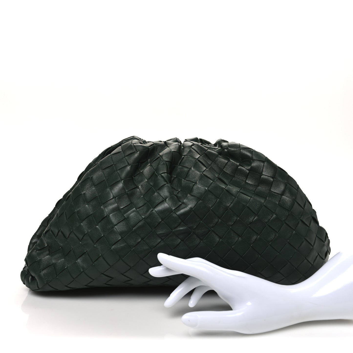 Nappa Maxi Intrecciato The Pouch Oversized Clutch Raintree