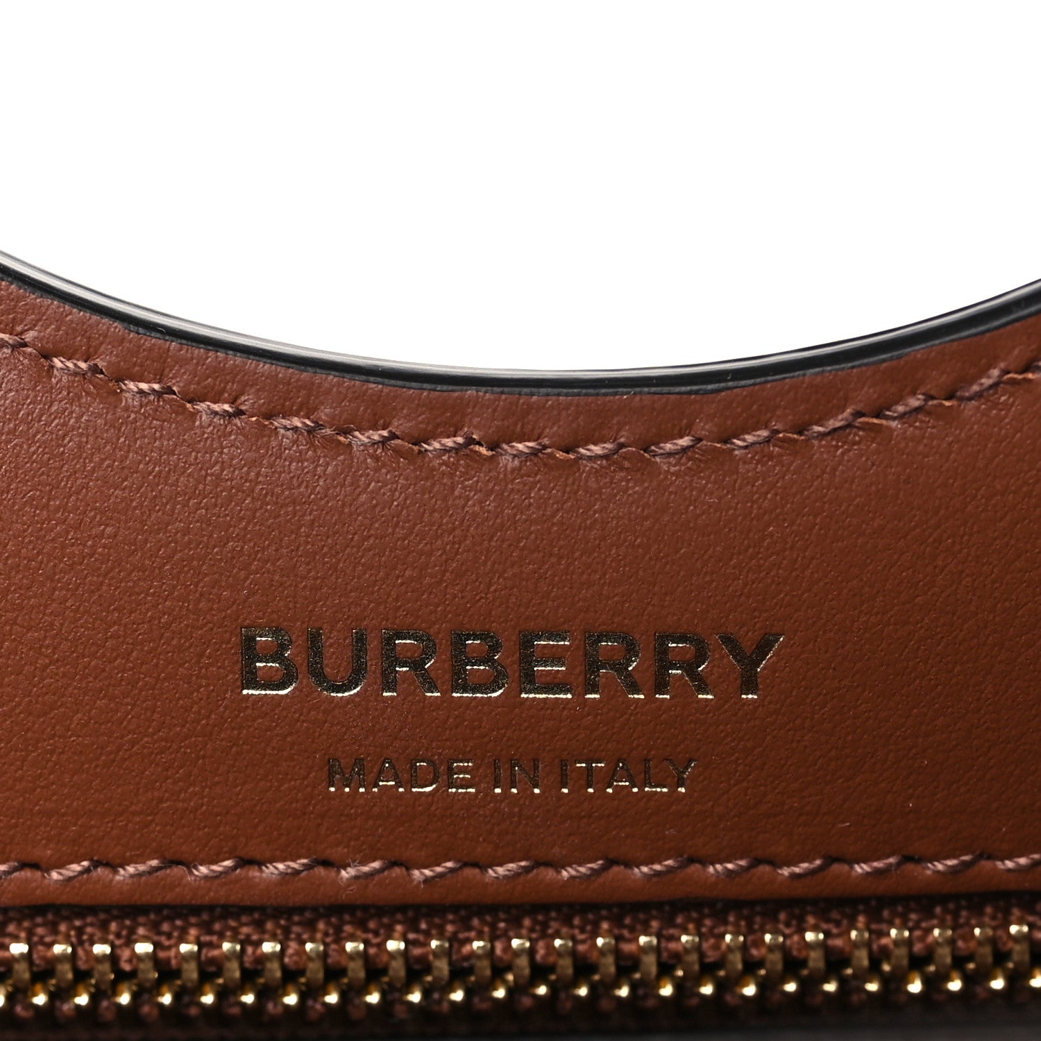 Burberry Smooth Calfskin Canvas Check Mini Pocket Bag Dark Birch Brown 5 of 7