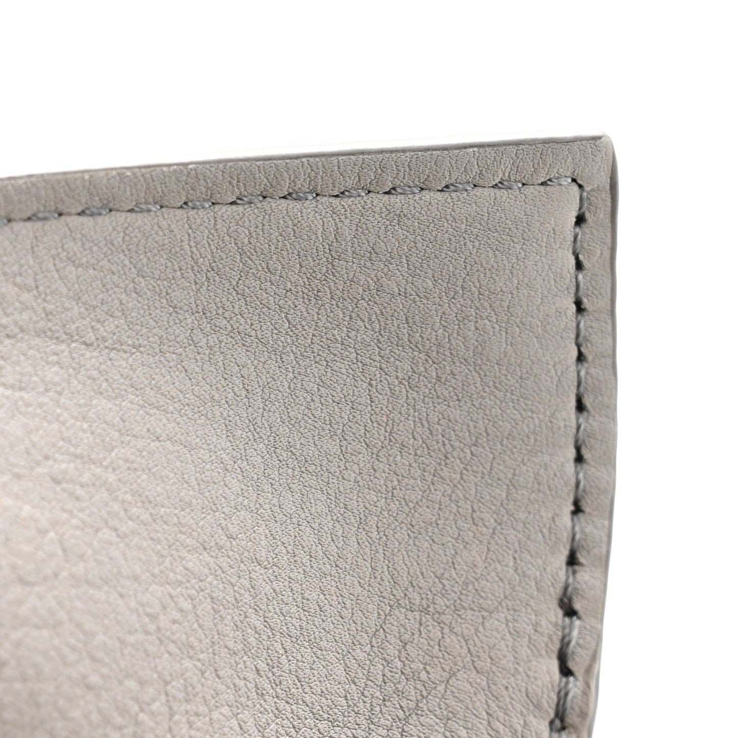 Calfskin Mini Flamenco Knot Clutch Pearl Grey