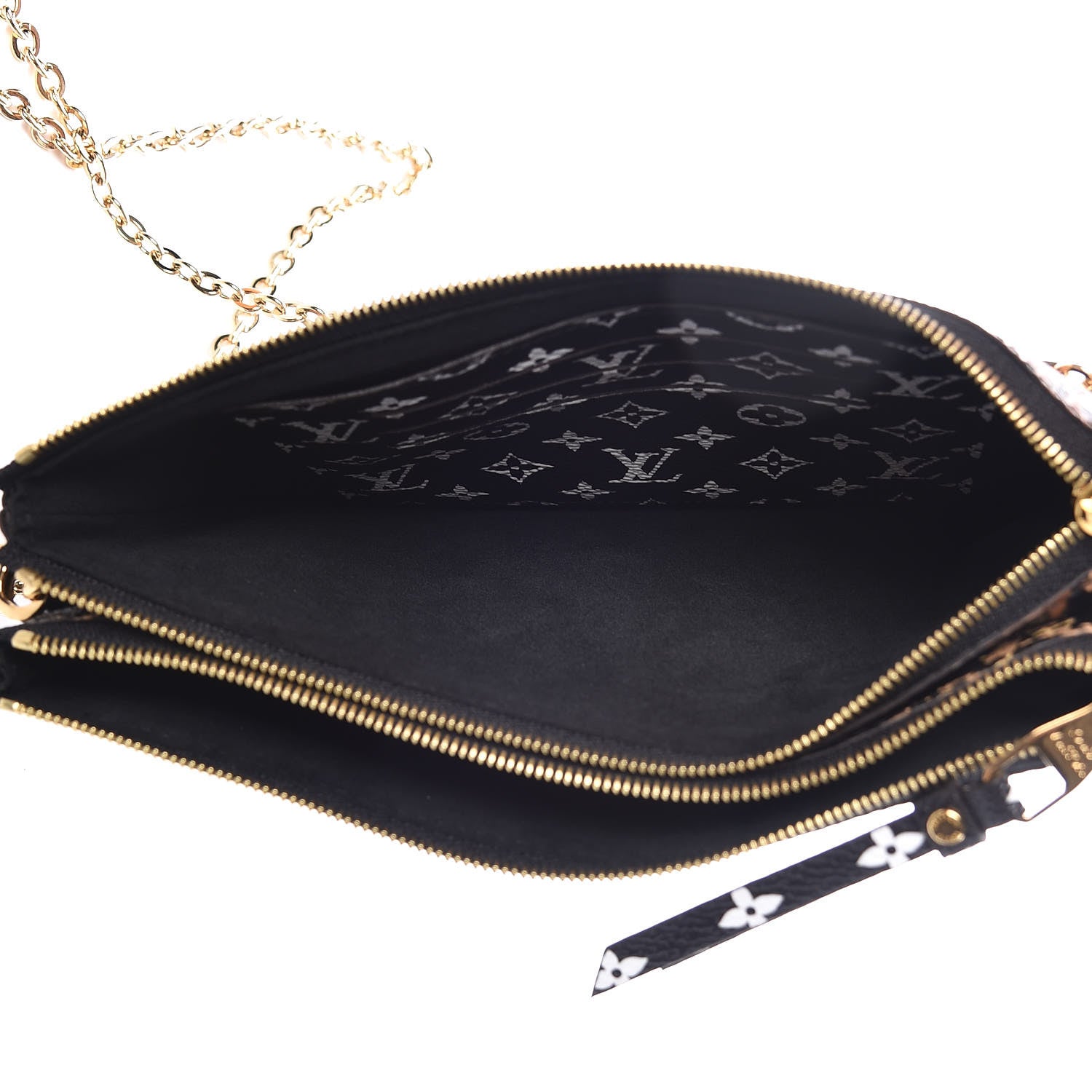 Louis Vuitton Monogram Giant Jungle Pochette Double Zip Black 5 of 11