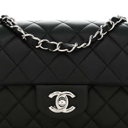 Chanel Lambskin Quilted Mini Rectangular Flap Black 8 of 10