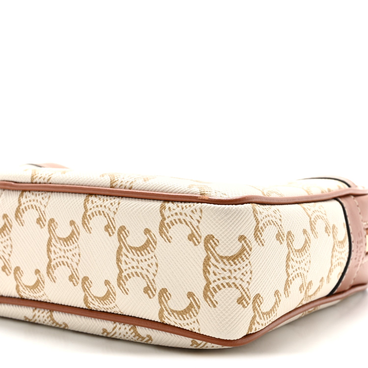 Celine Calfskin Triomphe Canvas Small Patapans White 9 of 9