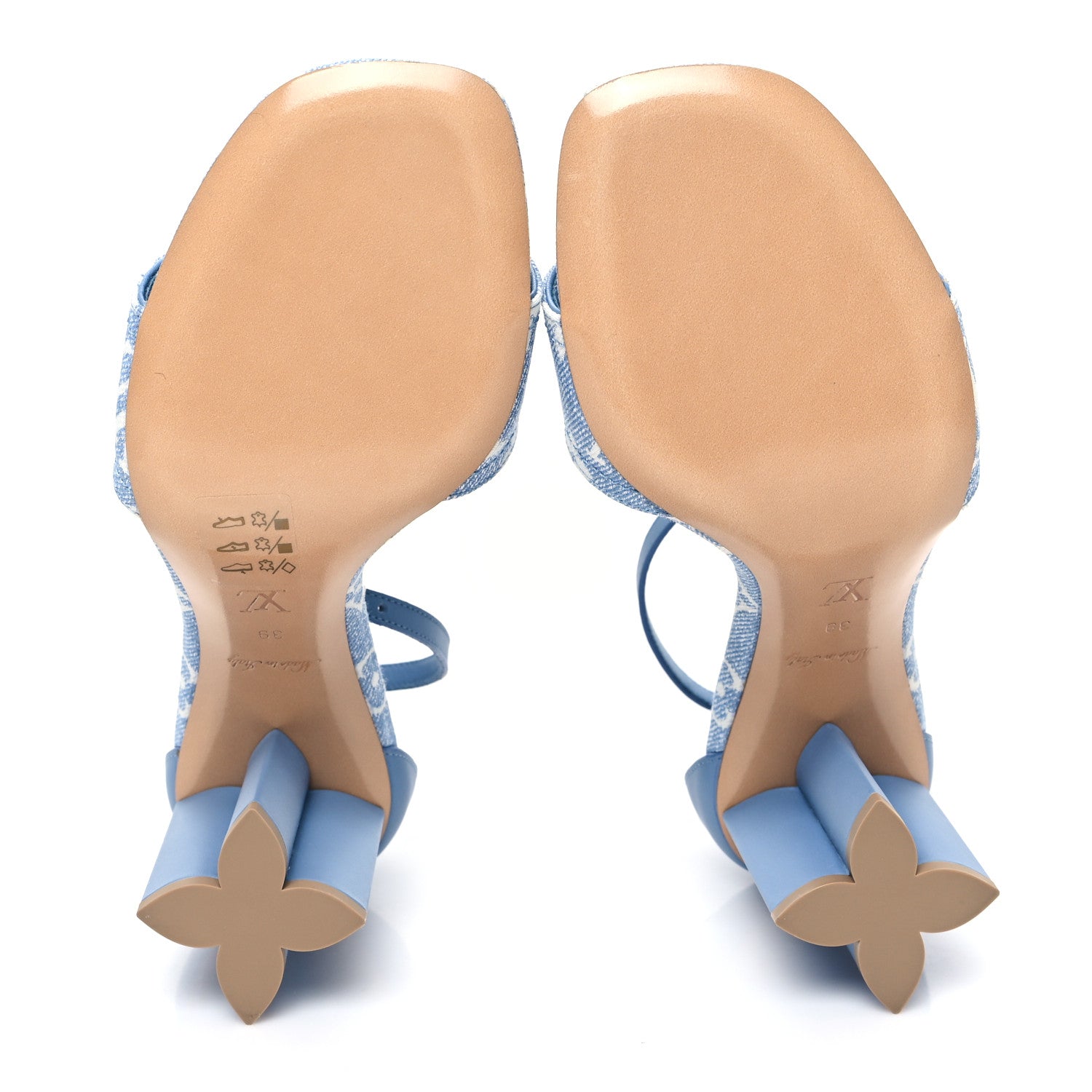 Louis Vuitton Monogram Denim Silhouette Sandals 39 Blue 5 of 8