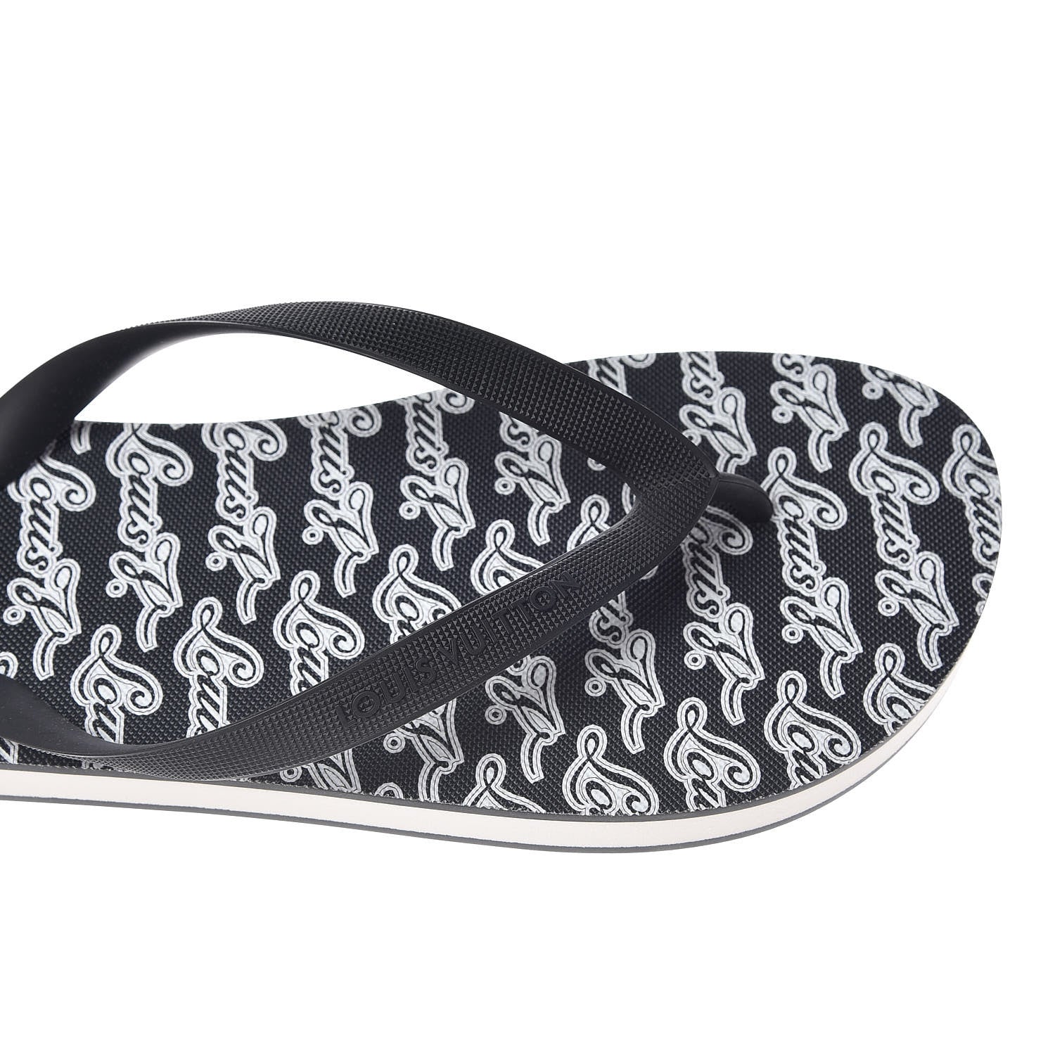 Louis Vuitton Rubber Mens Molitor Thong Sandals 9 Black 5 of 8