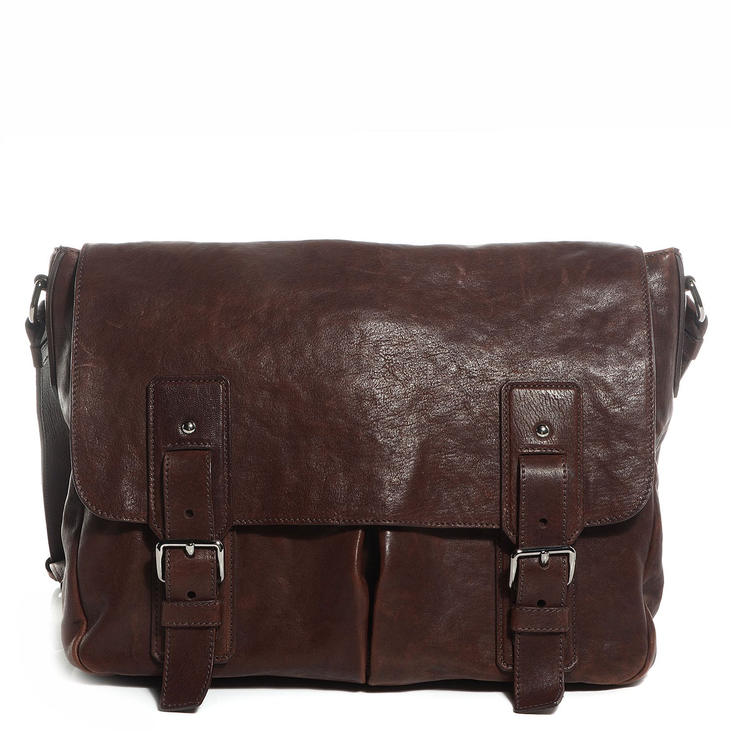 Washed Buffalo Mens Messenger Bag Cocco