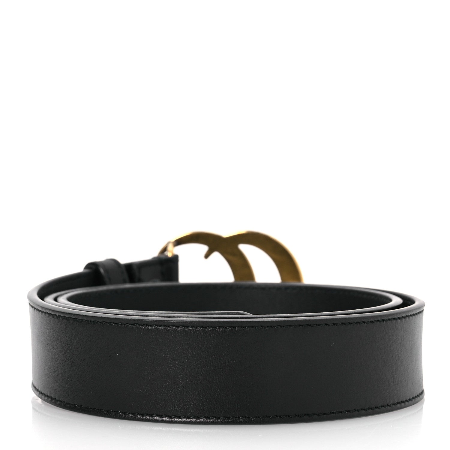 Gucci Moon Calfskin Double G 30mm Belt 80 32 Black 2 of 7
