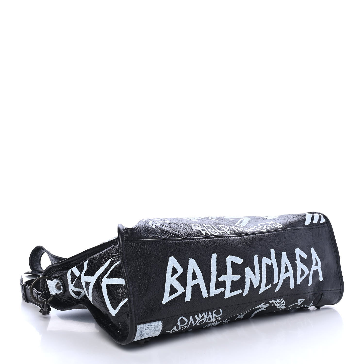 Balenciaga Agneau Arena Graffiti All Over Classic Hardware City Black White 3 of 4