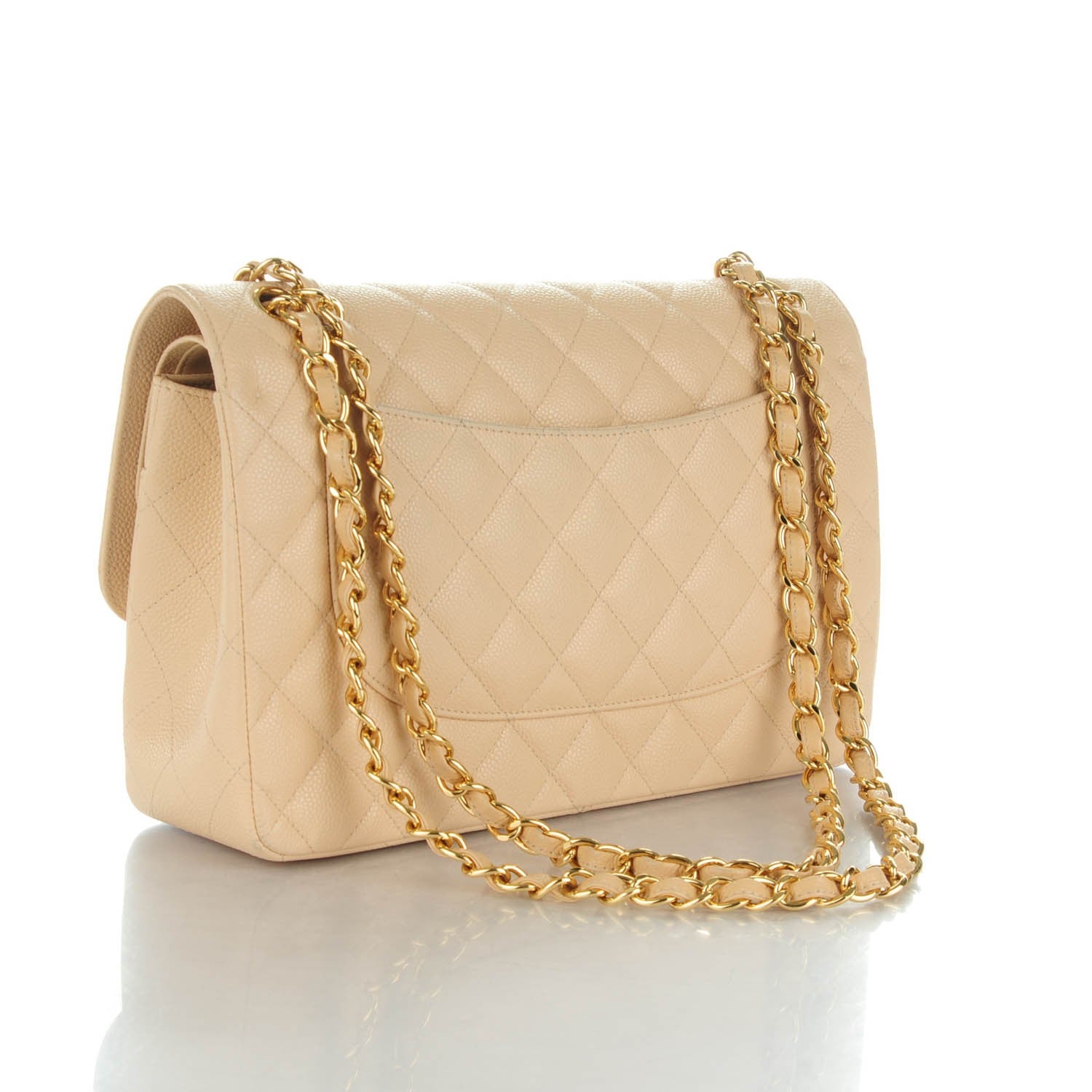 Chanel Caviar Quilted Jumbo Double Flap Beige Clair 3 of 9