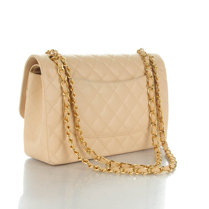 Chanel Caviar Quilted Jumbo Double Flap Beige Clair 3 of 9