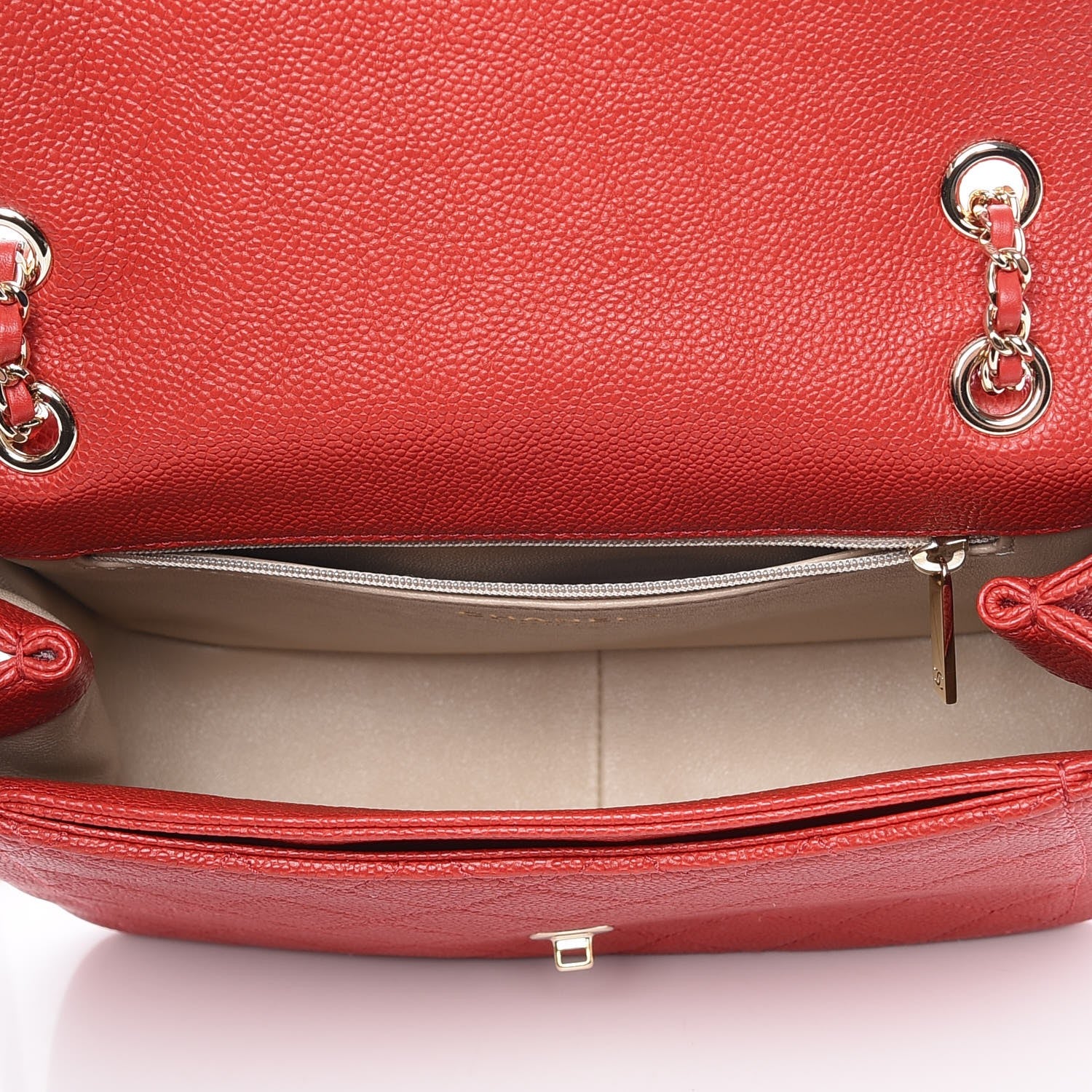 Chanel Caviar Quilted Small Flap Red 6 of 10