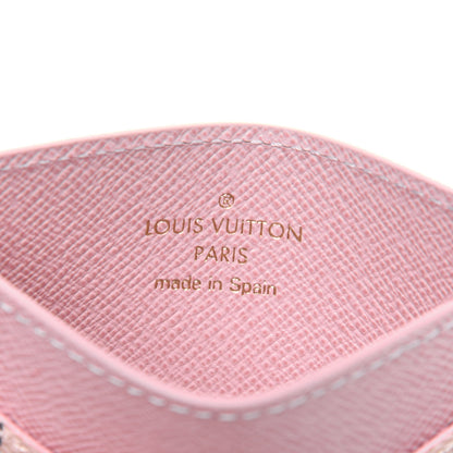 Louis Vuitton Damier Azur Daily Card Holder Rose Ballerine 6 of 9