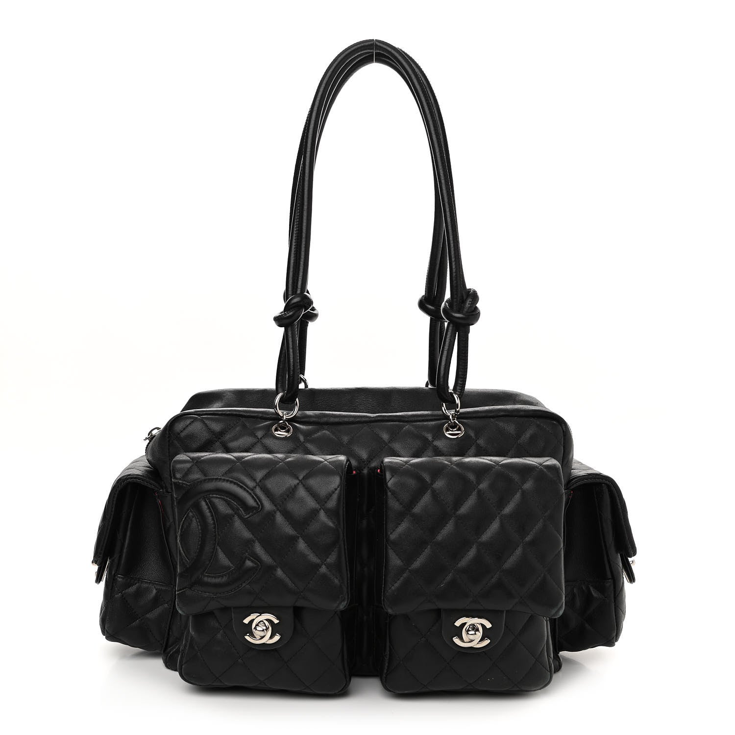 Chanel Calfskin Quilted Large Cambon Multipocket Reporter Black 1 of 17