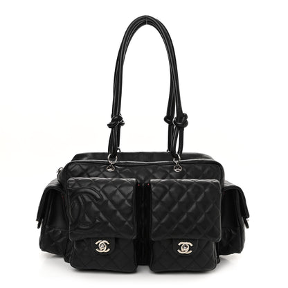 Chanel Calfskin Quilted Large Cambon Multipocket Reporter Black 1 of 17