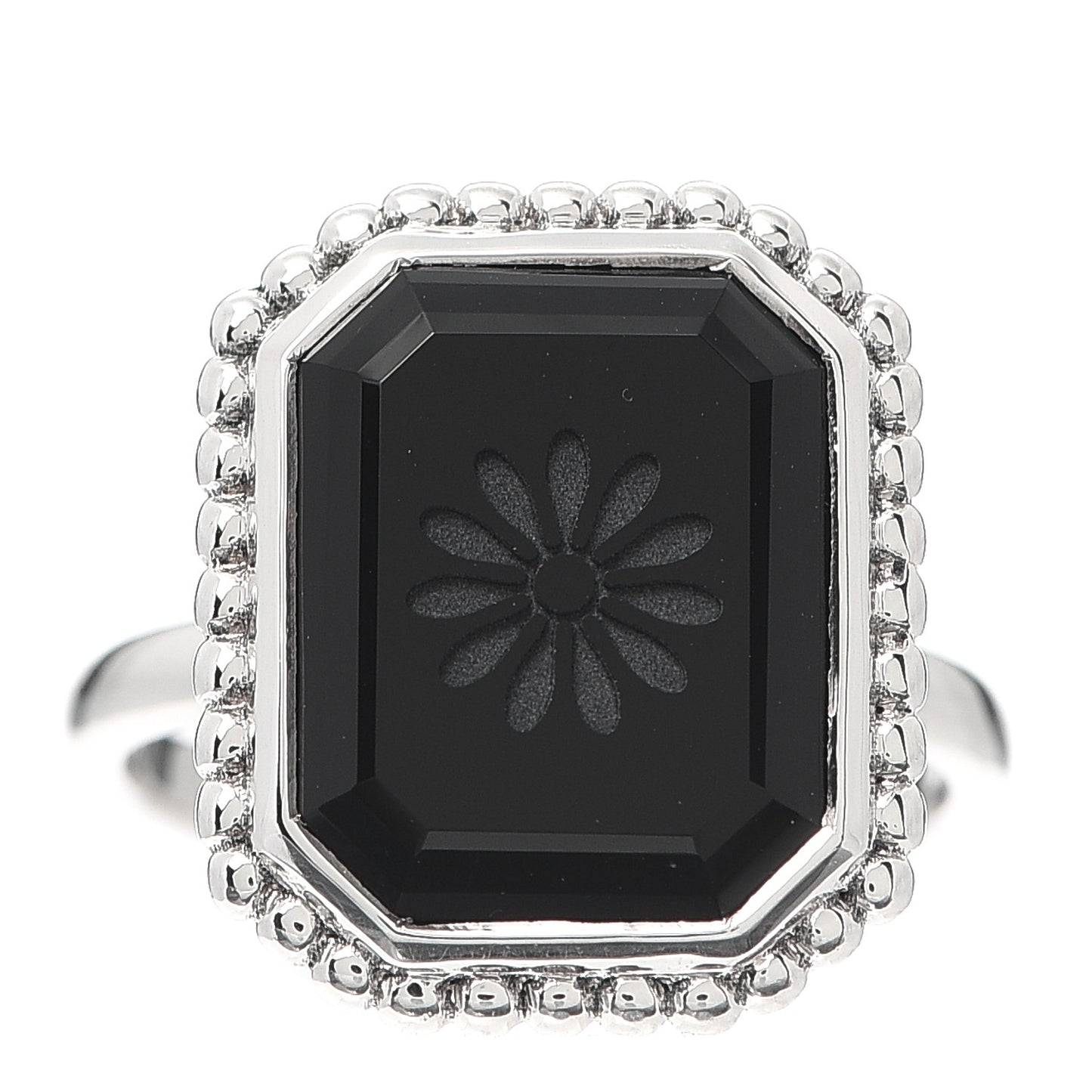 Sterling Silver Black Onyx Ziegfeld Daisy Ring 55 7.25