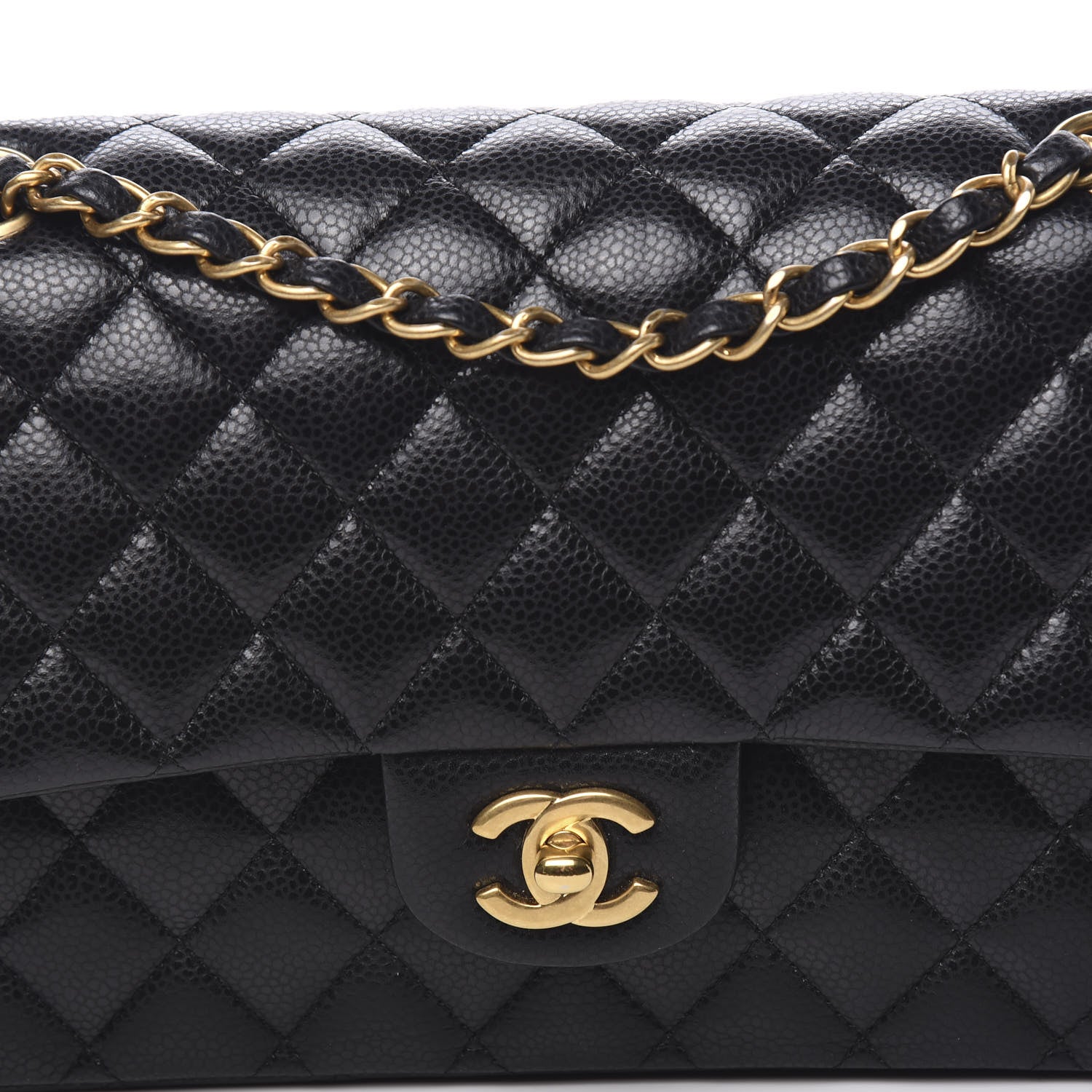 Chanel Caviar Quilted Medium Double Flap Black 9 of 10