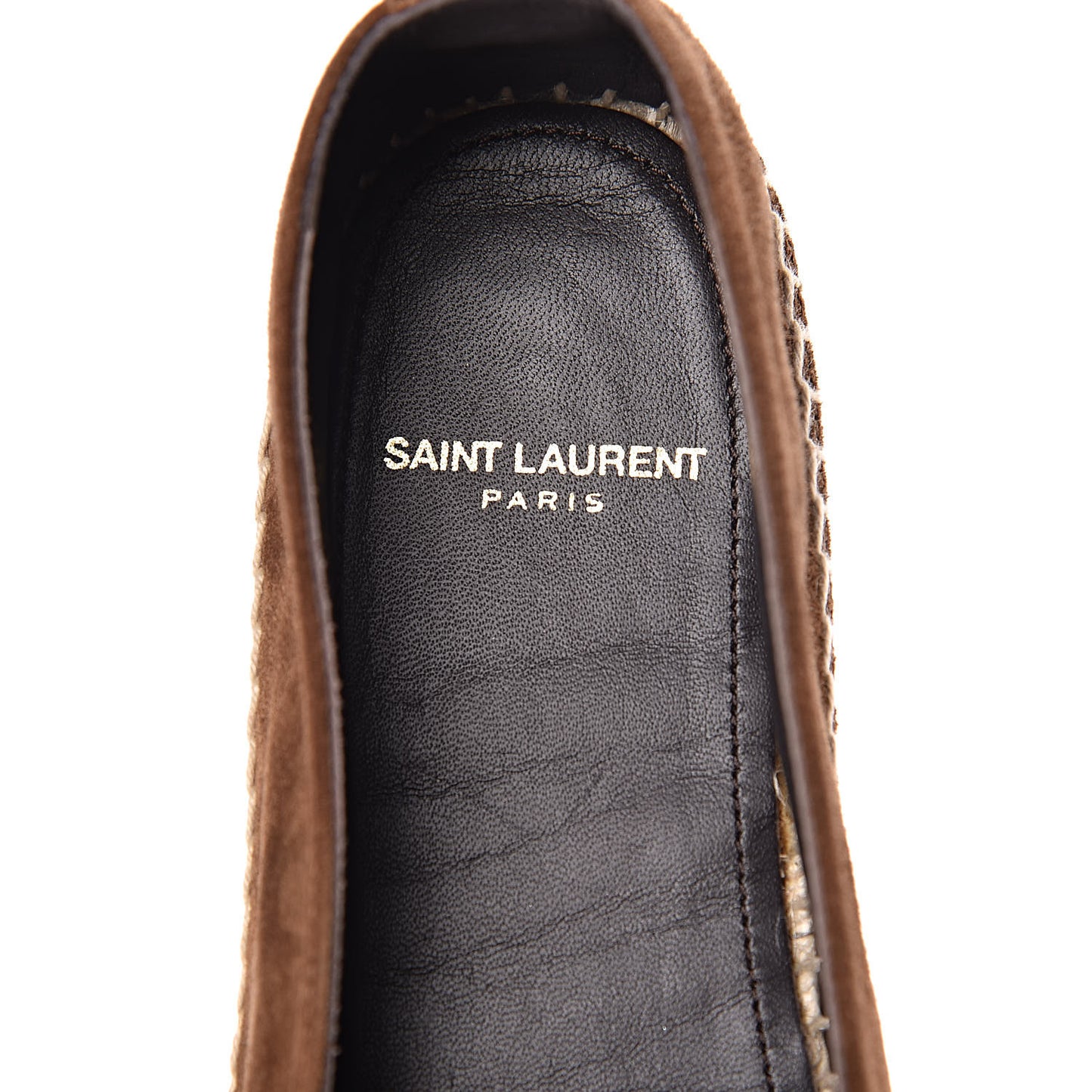 Suede Monogram Espadrilles 36 Brown