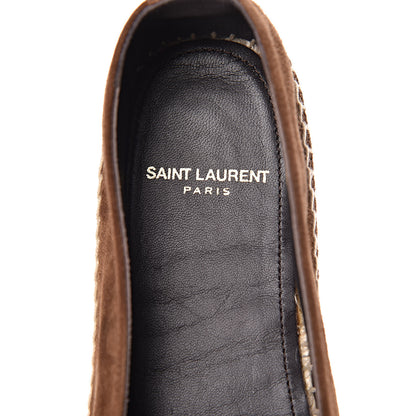 Saint Laurent Suede Monogram Espadrilles 36 Brown 7 of 11