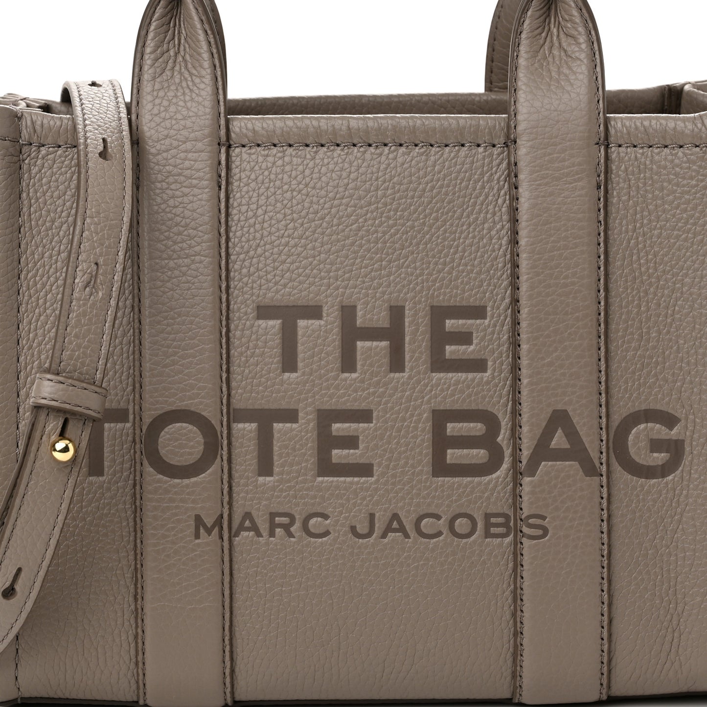 Grained Calfskin Small The Tote Bag Cement