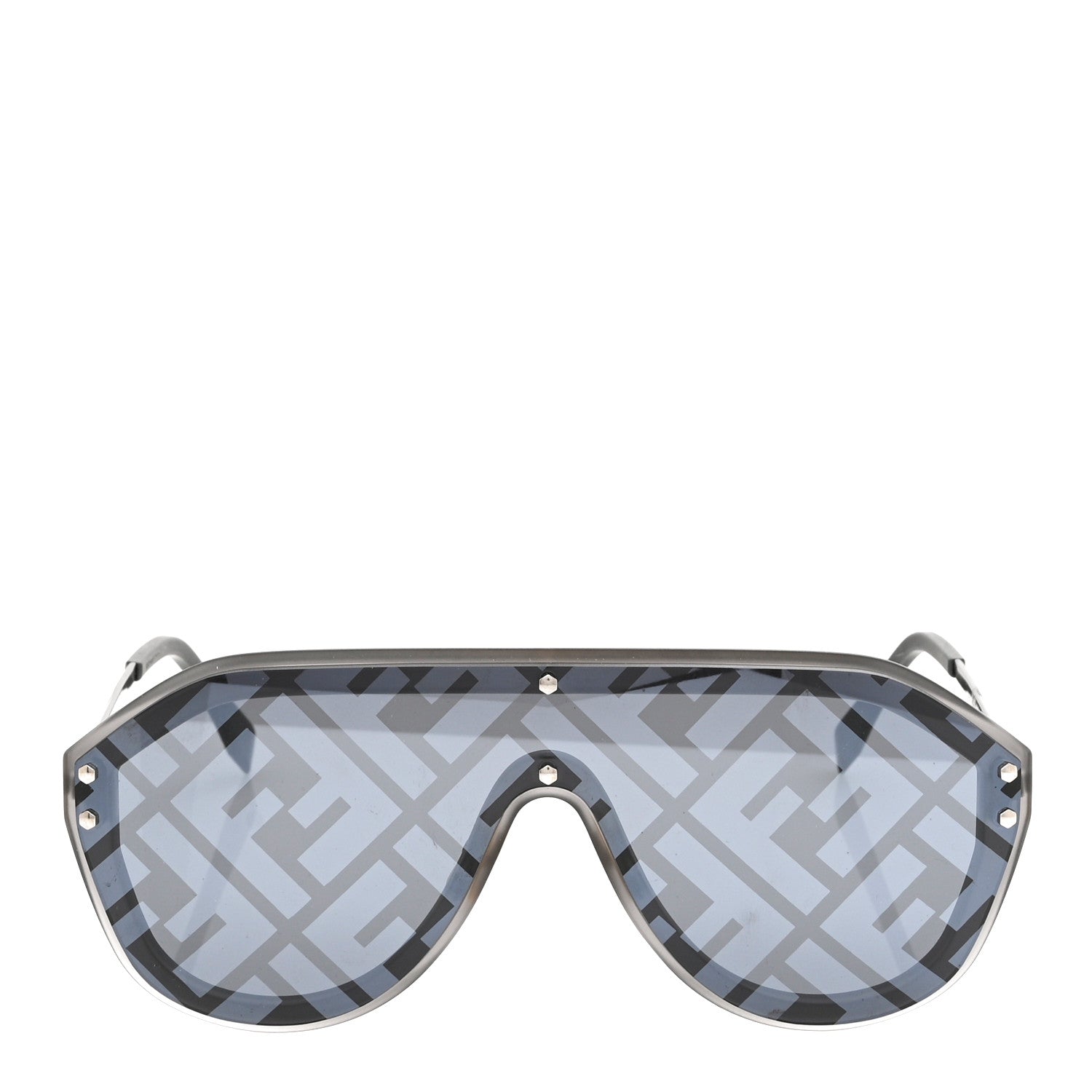 Fendi FF Fabulous Shield Sunglasses FF M0039/G/S Black 2 of 8