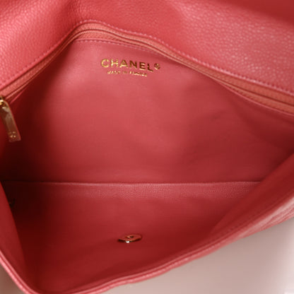 Chanel Caviar Quilted Flap Clutch Pink 5 of 7