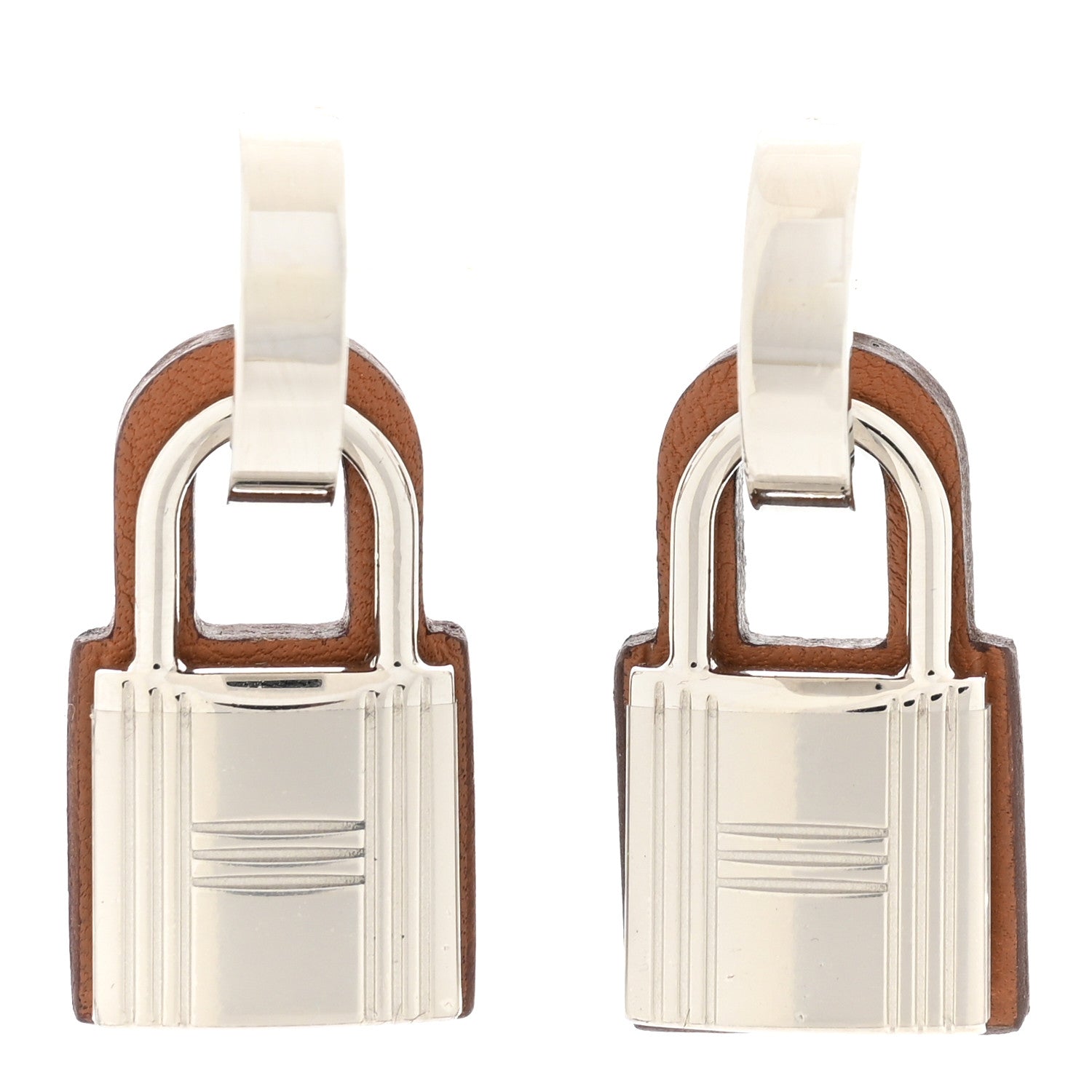Hermes Palladium Swift O'Kelly Earrings Gold 1 of 5
