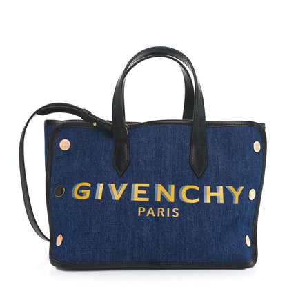Givenchy Denim Mini Logo Bond Shopper Tote Blue 1 of 10
