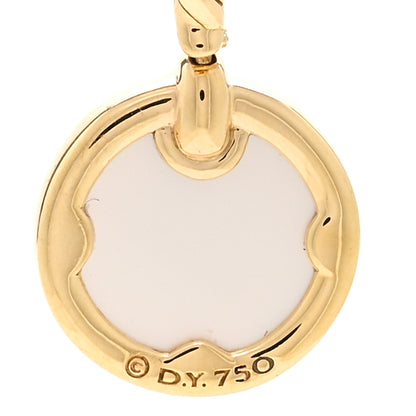 David Yurman 18K Yellow Gold Diamond Mother of Pearl Petite Elements Necklace 4 of 4