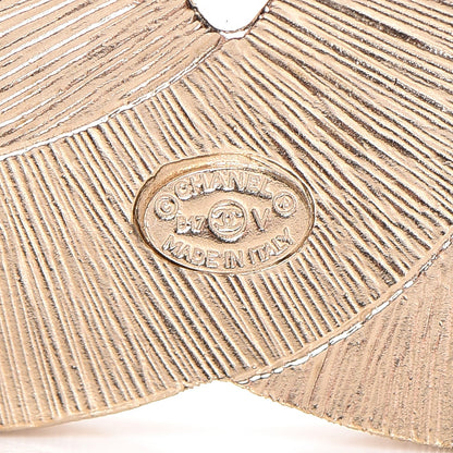 Chanel Metal Quilted CC Brooch Silver Gold 4 of 5